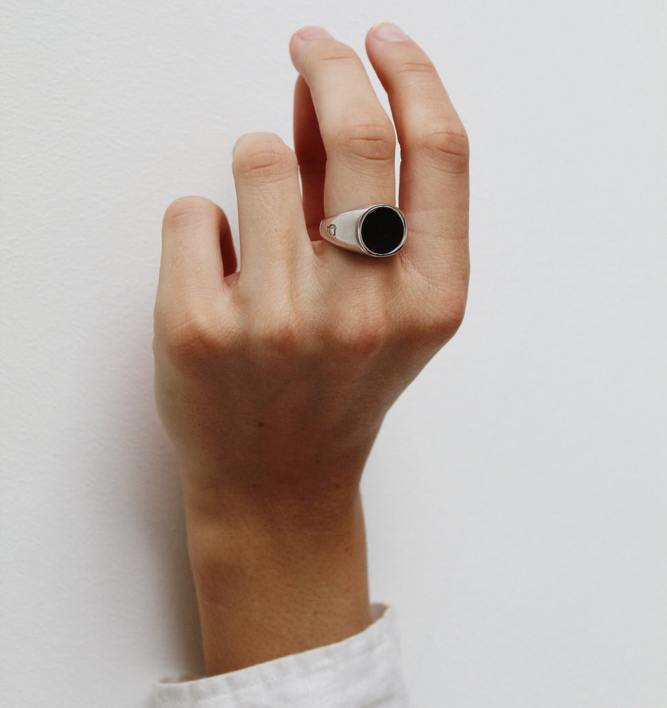 Oslo Rund Onyx Ring - Leo Chevon